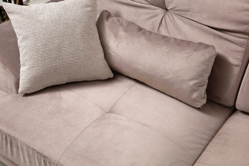 Jaraad Divansoffa Vänster - Beige/Svart - Möbler - Soffa - Divansoffor & schäslongsoffa