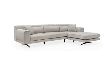 Jivago Divansoffa Höger - Beige/Svart - Möbler - Soffa - Divansoffor & schäslongsoffa