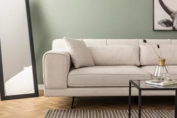 Jivago Divansoffa Höger - Beige/Svart - Möbler - Soffa - Divansoffor & schäslongsoffa