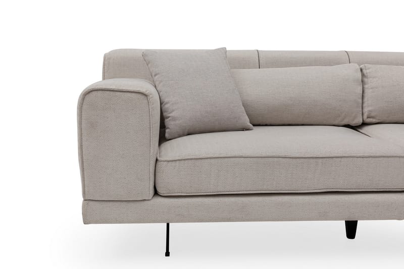 Jivago Divansoffa Höger - Beige/Svart - Möbler - Soffa - Divansoffor & schäslongsoffa