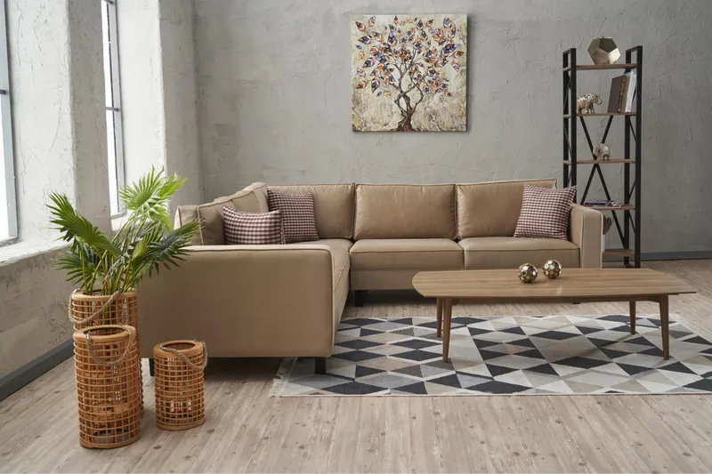 Kaletea Soffa m. Divan 4-sits - Beige - Möbler - Soffa - Hörnsoffa