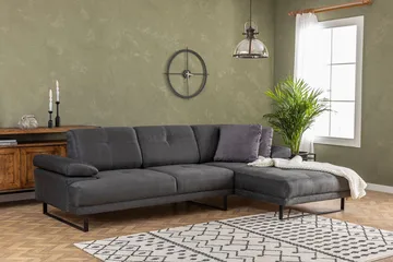 Kitimat Divansoffa 3-sits - Antracit - Möbler - Soffa - Divansoffor & schäslongsoffa - 3 sits soffa med divan