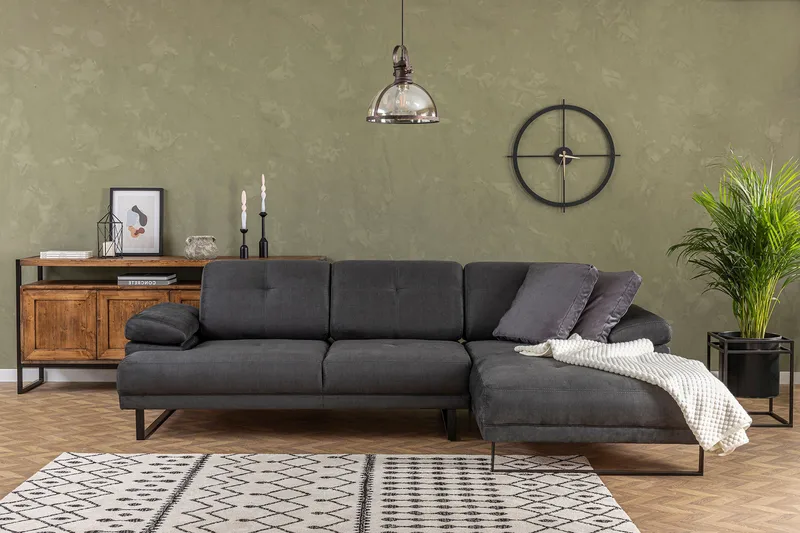 Kitimat Divansoffa 3-sits - Antracit - Möbler - Soffa - Divansoffor & schäslongsoffa - 3 sits soffa med divan