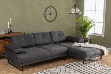 Kitimat Divansoffa 3-sits - Antracit - Möbler - Soffa - Divansoffor & schäslongsoffa - 3 sits soffa med divan