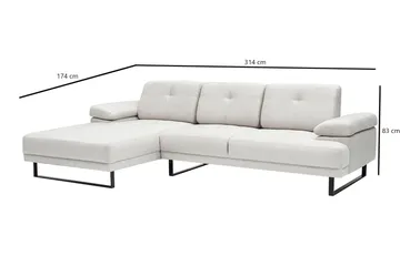 Kitimat Divansoffa 3-sits - Beige - Möbler - Soffa - Divansoffor & schäslongsoffa - 3 sits soffa med divan