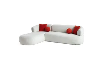 Kollumber Soffa med Divan 3-sits - Vit - Möbler - Soffa - Divansoffor & schäslongsoffa