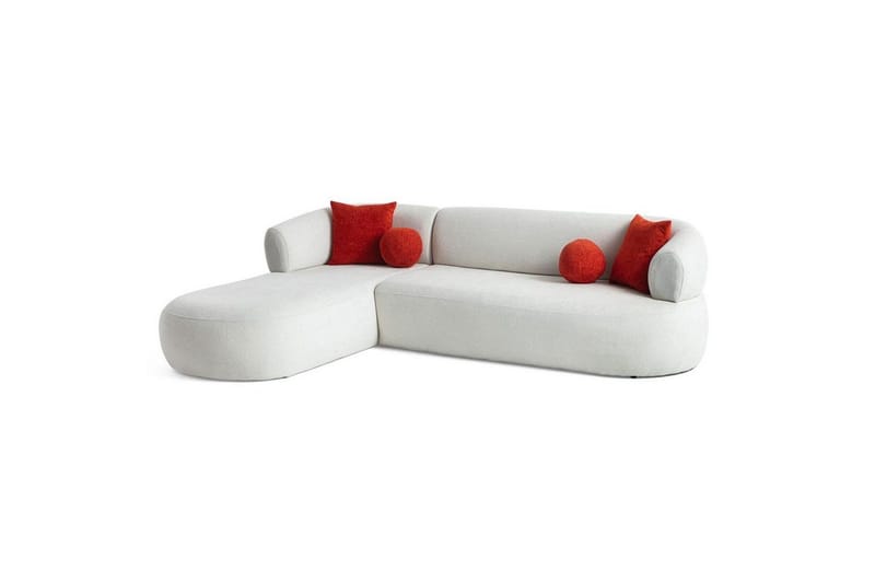 Kollumber Soffa med Divan 3-sits - Vit - Möbler - Soffa - Divansoffor & schäslongsoffa