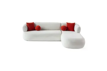 Kollumber Soffa med Divan 3-sits - Vit - Möbler - Soffa - Divansoffor & schäslongsoffa