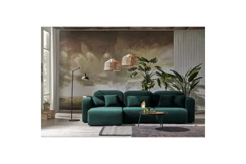 Kyrel Soffa med Divan 4-sits - Grön - Möbler - Soffa - Divansoffor & schäslongsoffa