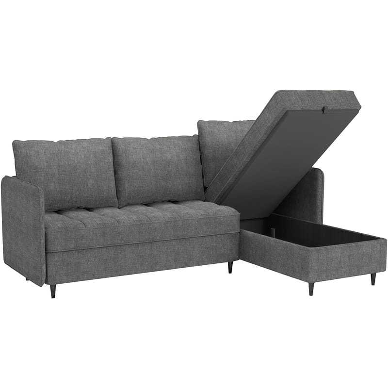 Lindhus Soffa med Divan 3-sits - Grå - Möbler - Soffa - Divansoffor & schäslongsoffa