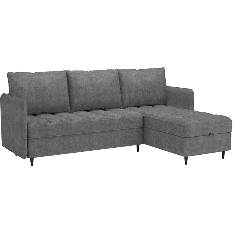 Lindhus Soffa med Divan 3-sits, Grå