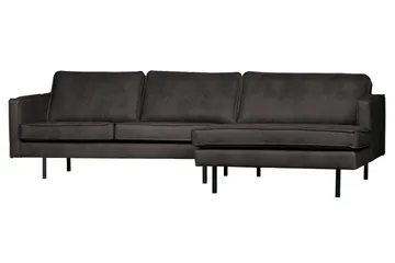 Lissbon Divansoffa Höger - Svart - Möbler - Soffa - Divansoffor & schäslongsoffa