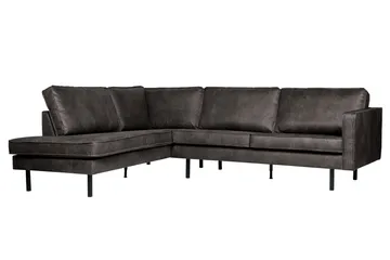 Lissbon Hörnsoffa - Svart - Möbler - Soffa - Divansoffor & schäslongsoffa
