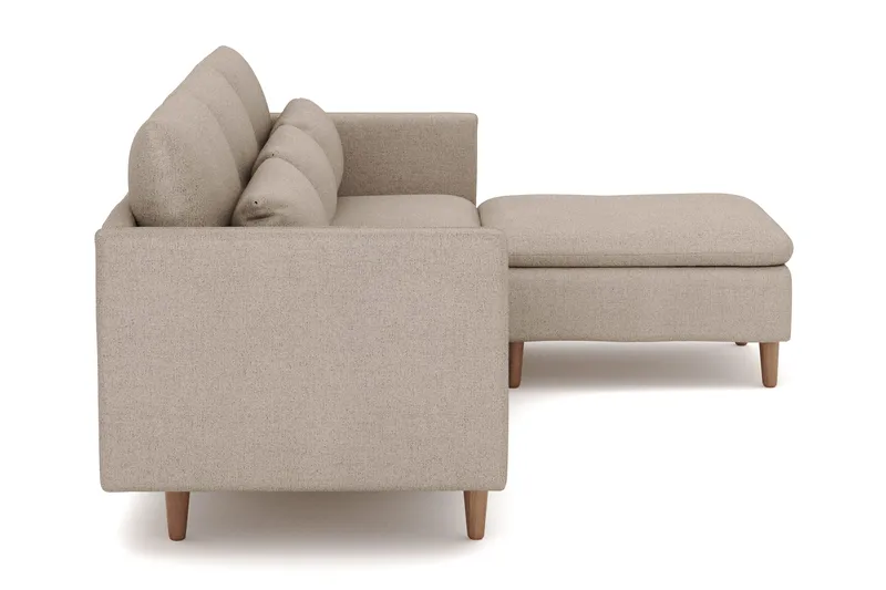 Lovis 3-sits Soffa med vändbar Divan i tyg - Beige - Möbler - Soffa - Divansoffor & schäslongsoffa