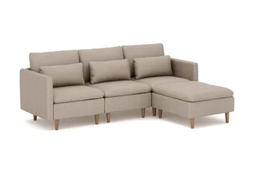Lovis 3-sits Soffa med vändbar Divan i tyg - Beige - Möbler - Soffa - Divansoffor & schäslongsoffa