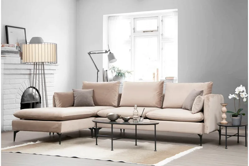 Luces Divansoffa - Beige - Möbler - Soffa - Divansoffor & schäslongsoffa
