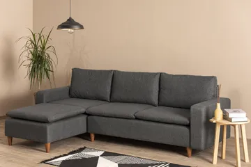 Lungo Soffa m. Divan 4-sits - Mörkgrå - Möbler - Soffa - Bäddsoffa - Bäddsoffa divan