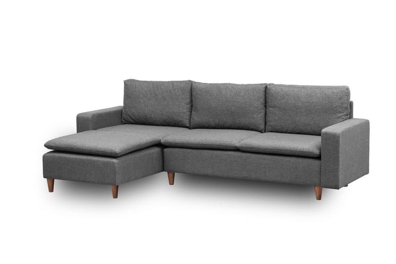 Lungo Soffa m. Divan 4-sits - Mörkgrå - Möbler - Soffa - Bäddsoffa - Bäddsoffa divan