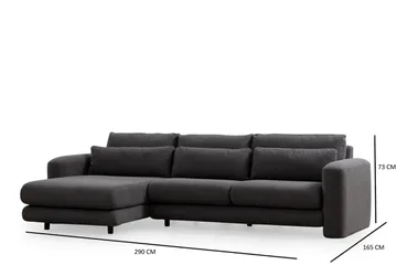 Makhan Soffa m. Divan 3-sits - Grå - Möbler - Soffa - Divansoffor & schäslongsoffa