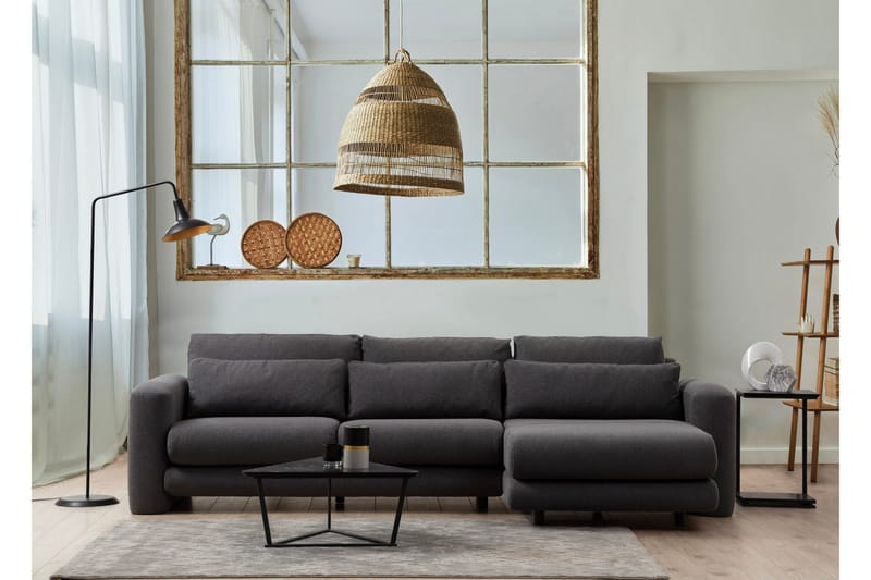 Makhan Soffa m. Divan 3-sits - Grå - Möbler - Soffa - Divansoffor & schäslongsoffa