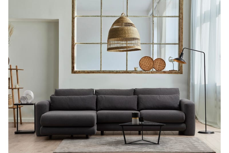 Makhan Soffa m. Divan 3-sits - Grå - Möbler - Soffa - Divansoffor & schäslongsoffa
