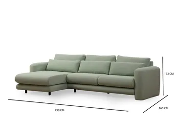 Makhan Soffa m. Divan 3-sits - Grön - Möbler - Soffa - Divansoffor & schäslongsoffa