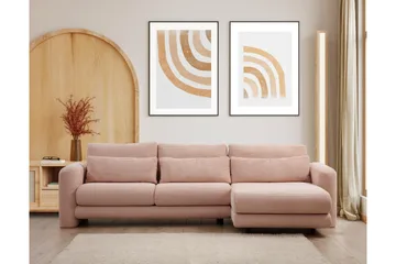 Makhan Soffa m. Divan 3-sits - Rosa - Möbler - Soffa - Divansoffor & schäslongsoffa