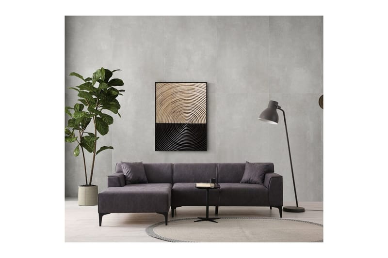 Malpani Soffa med Divan 3-sits - Antracit - Möbler - Soffa - Divansoffor & schäslongsoffa