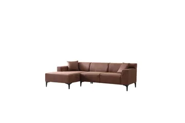 Malpani Soffa med Divan 4-sits - Cognac - Möbler - Soffa - Divansoffor & schäslongsoffa
