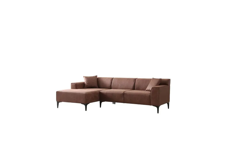 Malpani Soffa med Divan 4-sits - Cognac - Möbler - Soffa - Divansoffor & schäslongsoffa