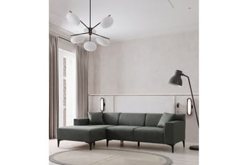 Malpani Soffa med Divan 4-sits - Grön - Möbler - Soffa - Divansoffor & schäslongsoffa