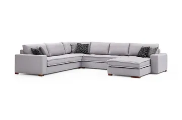 Mamerto Soffa m. Divan 4-sits - Ljusgrå - Möbler - Soffa - Hörnsoffa - Hörnsoffa med divan