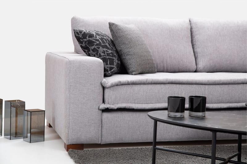 Mamerto Soffa m. Divan 4-sits - Ljusgrå - Möbler - Soffa - Hörnsoffa - Hörnsoffa med divan