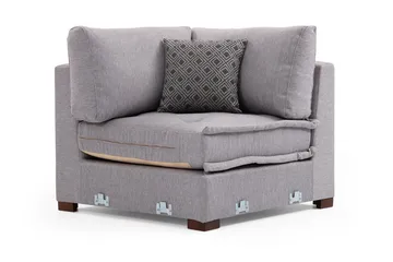 Mamerto Soffa m. Divan 4-sits - Ljusgrå - Möbler - Soffa - Hörnsoffa - Hörnsoffa med divan