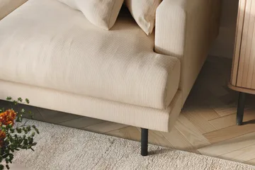 Menard 3-sits Vänstervänd L-formad Djup Divansoffa i Manchester - Beige - Möbler - Soffa - Divansoffor & schäslongsoffa - 3 sits soffa med divan