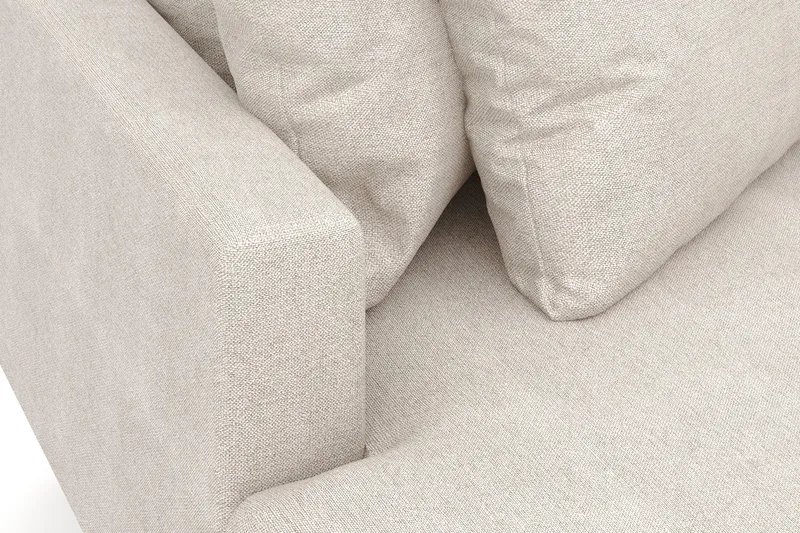 Menard 4-sits Vänstervänd L-formad Djup Divansoffa i Tyg - Beige - Möbler - Soffa - Divansoffor & schäslongsoffa