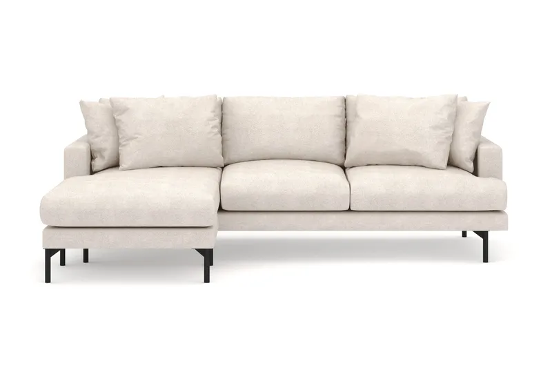 Menard 4-sits Vänstervänd L-formad Djup Divansoffa i Tyg, Beige