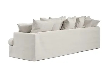 Menard 4-sits Vänstervänd L-formad Djup Schäslongsoffa i Tyg - Beige - Möbler - Soffa - Divansoffor & schäslongsoffa - 4 sits soffa med divan