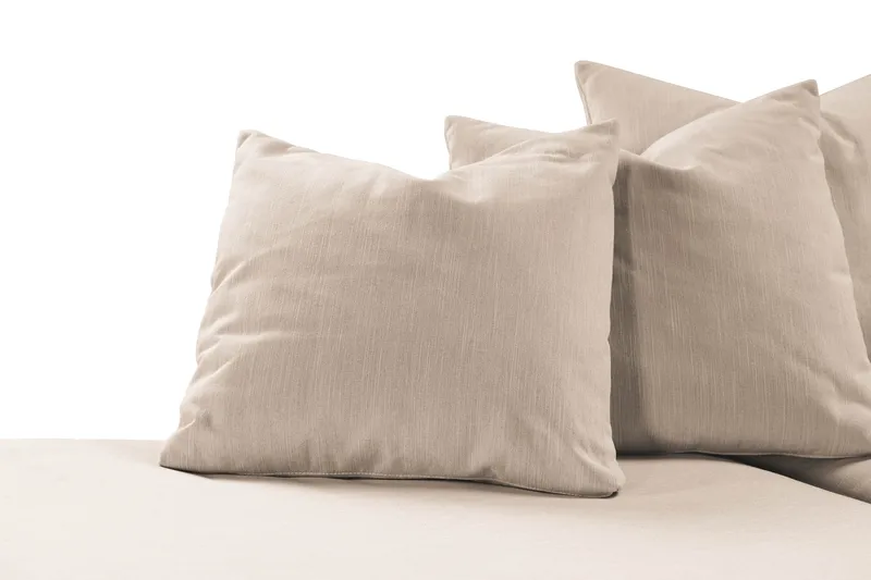 Menard 4-sits Vänstervänd L-formad Djup Schäslongsoffa i Tyg - Beige - Möbler - Soffa - Divansoffor & schäslongsoffa