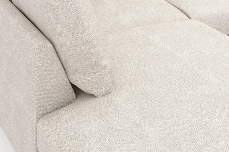 Menard 4-sits Vänstervänd L-formad Djup Schäslongsoffa i Tyg - Beige - Möbler - Soffa - Divansoffor & schäslongsoffa