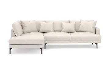 Menard 4-sits Vänstervänd L-formad Djup Schäslongsoffa i Tyg - Beige - Möbler - Soffa - Divansoffor & schäslongsoffa