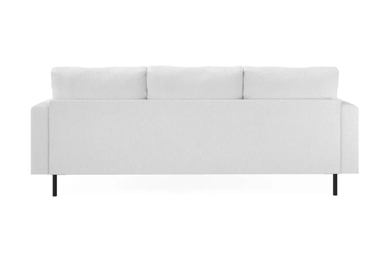 Menard Compact 3-sits Högervänd L-formad Divansoffa i Bouclé - Vit - Möbler - Soffa - Divansoffor & schäslongsoffa