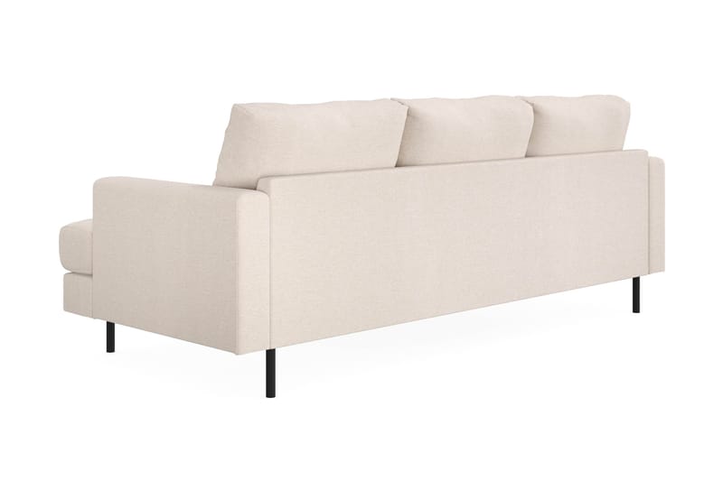 Menard Compact 3-sits Vänstervänd L-formad Divansoffa i Tyg - Beige - Möbler - Soffa - Divansoffor & schäslongsoffa
