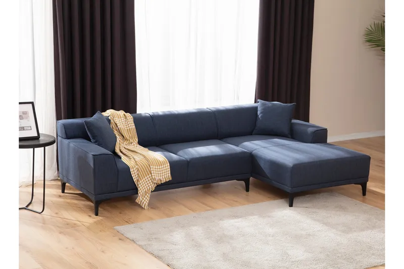Mississauga Divansoffa 3-sits - Blå - Möbler - Soffa - Divansoffor & schäslongsoffa - 3 sits soffa med divan