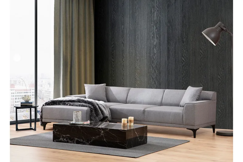 Mississauga Divansoffa 3-sits - Grå - Möbler - Soffa - Divansoffor & schäslongsoffa - 3 sits soffa med divan