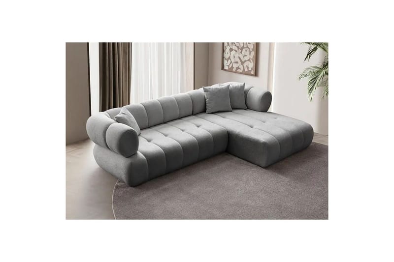 Mississauga Soffa med Divan 3-sits - Grå - Möbler - Soffa - Divansoffor & schäslongsoffa