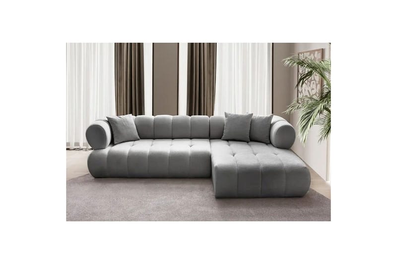 Mississauga Soffa med Divan 3-sits - Grå - Möbler - Soffa - Divansoffor & schäslongsoffa