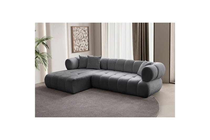 Mississauga Soffa med Divan 3-sits - Mörkgrå - Möbler - Soffa - Divansoffor & schäslongsoffa