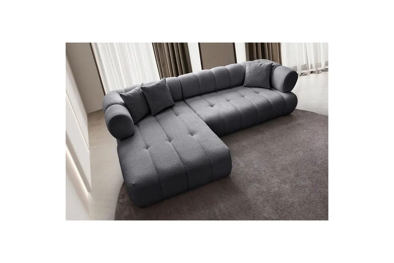 Mississauga Soffa med Divan 3-sits - Mörkgrå - Möbler - Soffa - Divansoffor & schäslongsoffa