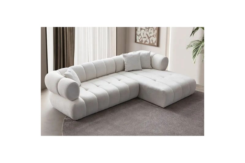Mississauga Soffa med Divan 3-sits - Vit - Möbler - Soffa - Divansoffor & schäslongsoffa